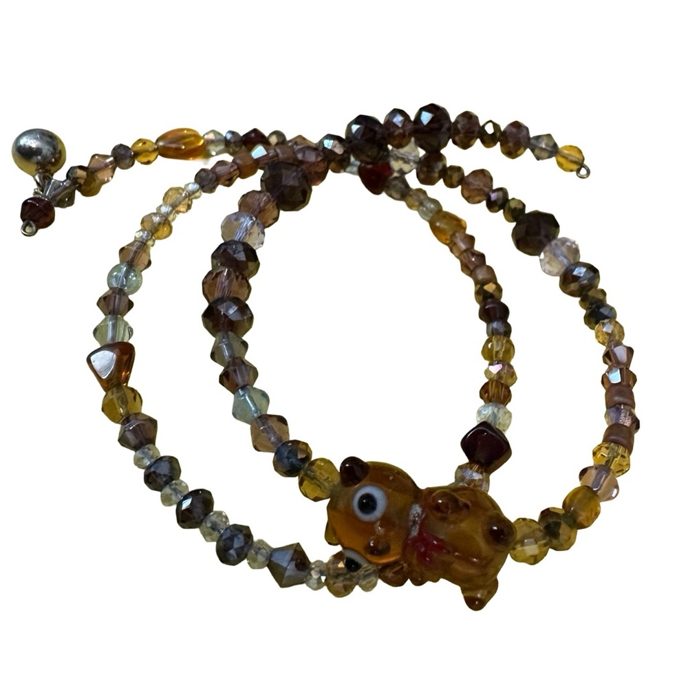 Vintage Artisan Wire Wrapped Beaded Bracelet by the Little Furrow Bee